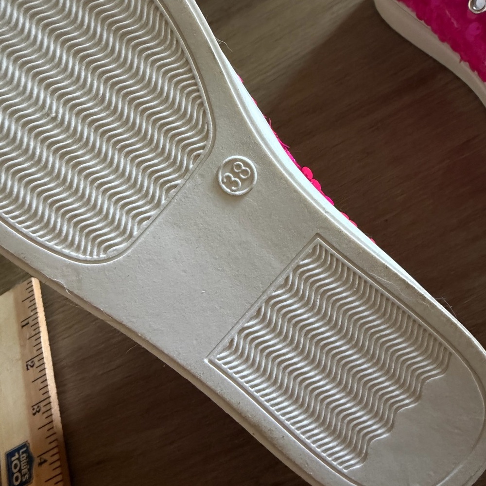 Pink Sequin Ladies Sneakers - Picture 4 of 6